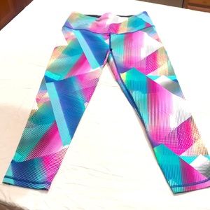 Victoria’s Secret VSX yoga pants, size s/p multi-colored, only worn 2 times